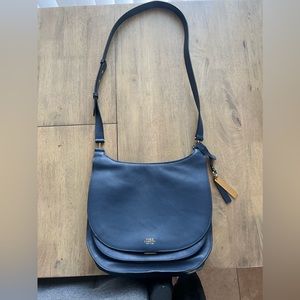 Vince Camuto Elyza Blue Leather Saddle Bag